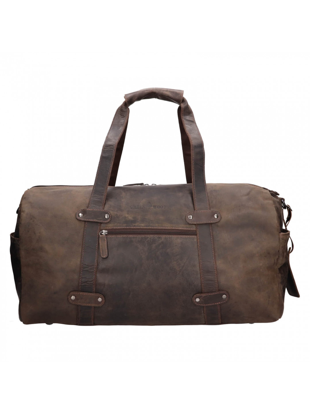 Kožená cestovní taška Greenwood Solen – tmavě hnědá